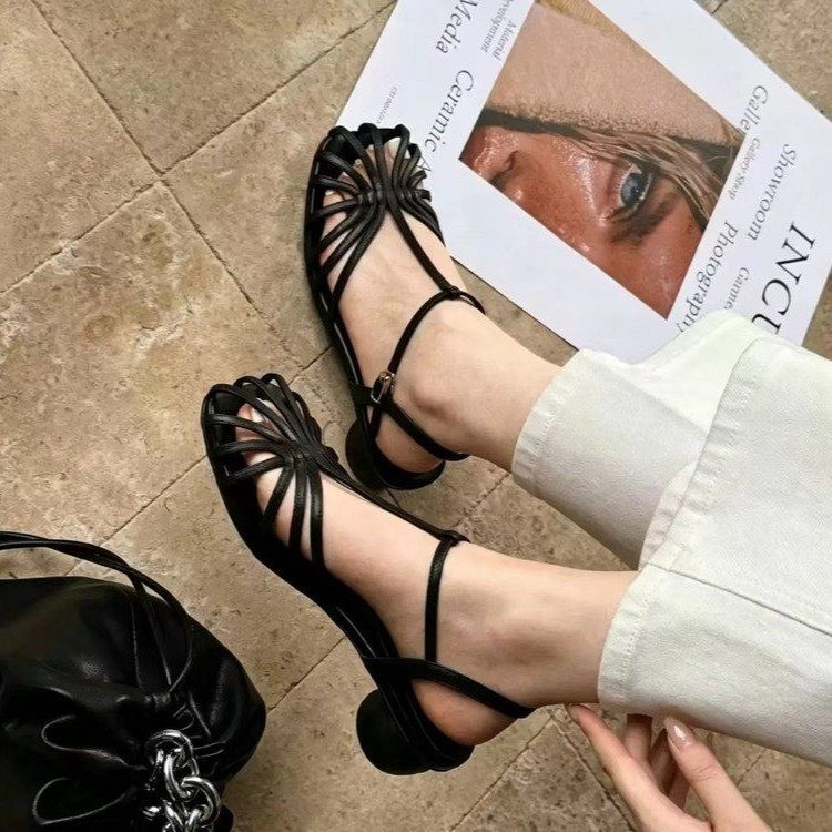 Vintage Fashion Heels - Franse vintage geweven teensandalen 2026 zomer