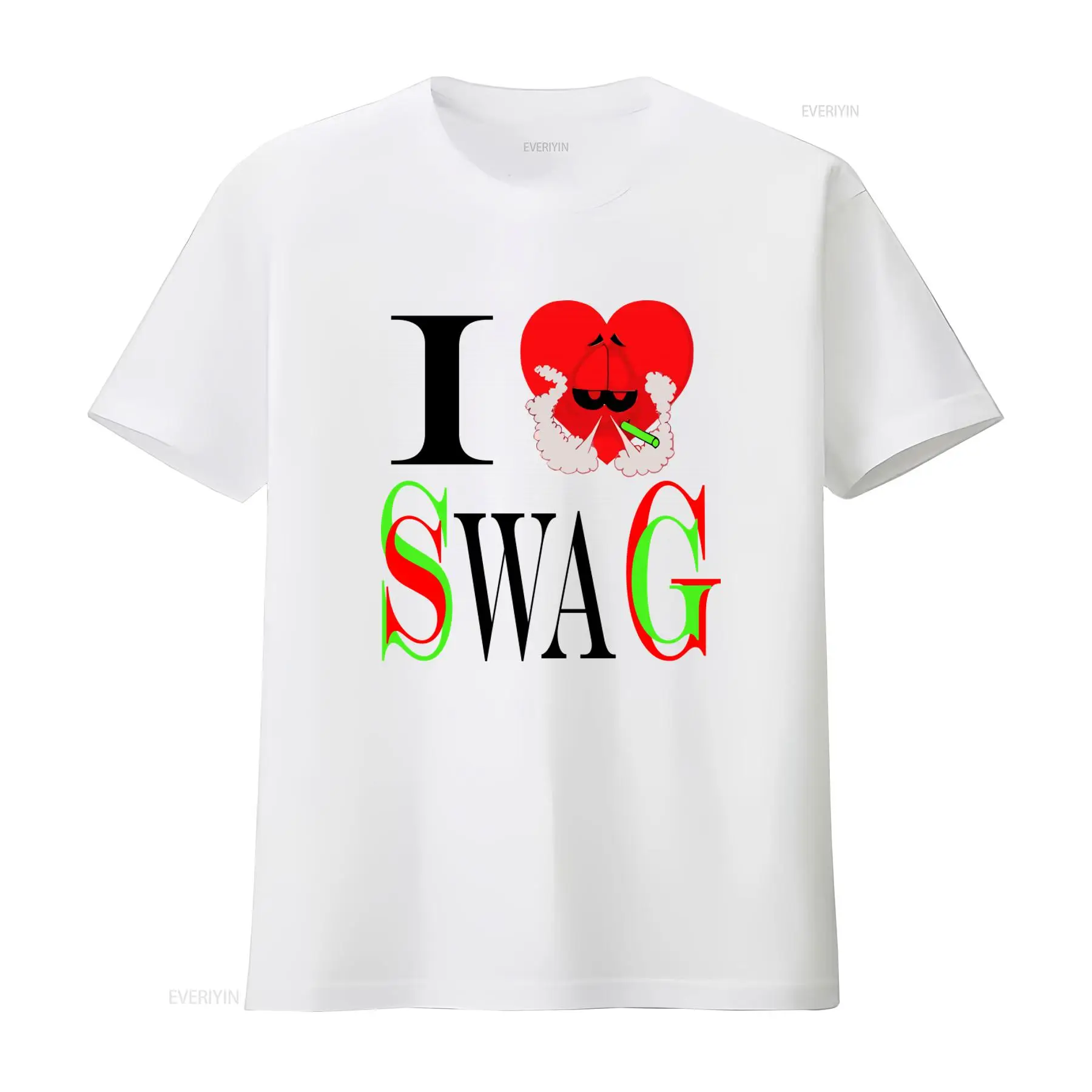 Vintage Fashion Look - I Swag T-shirt met hartprint Retrostijl