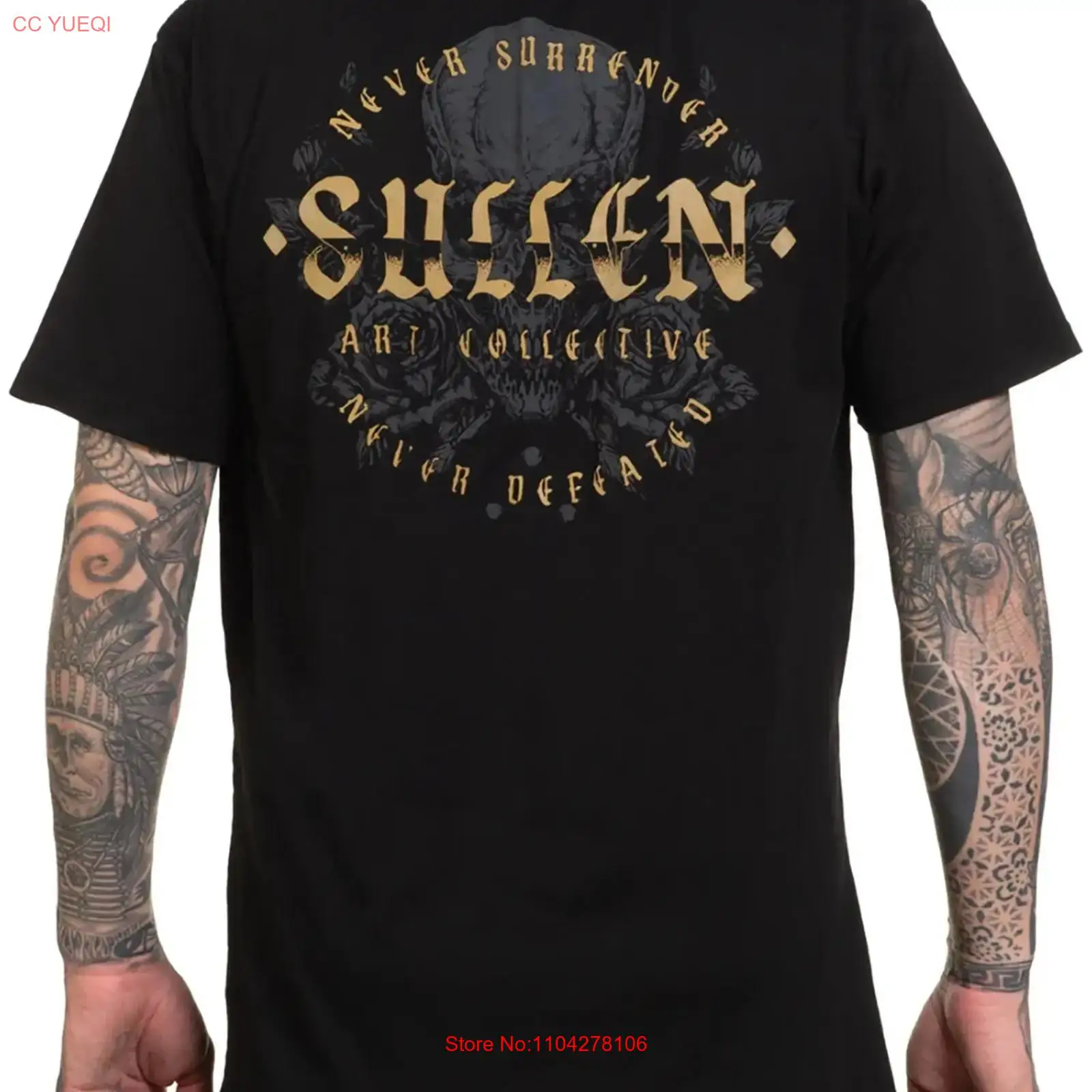 Vintage Fashion Logo - Sullen Never Defeated Premium T-shirt voor