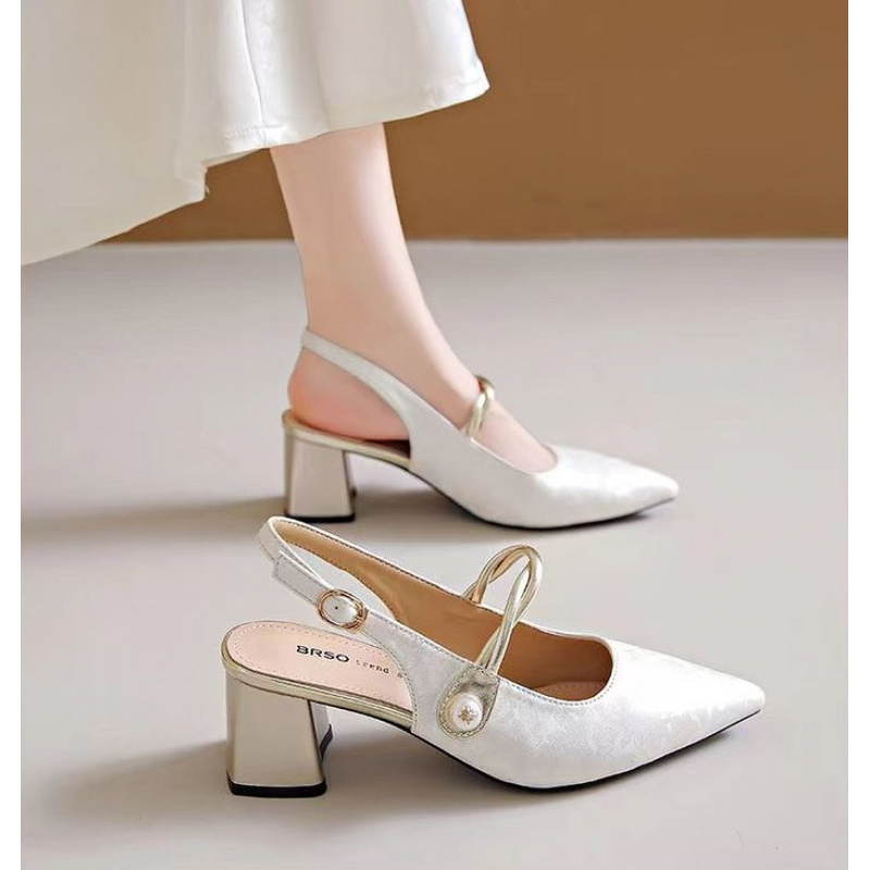 Vintage Fashion Heels - Elegante dames sandalen met spitse neus,