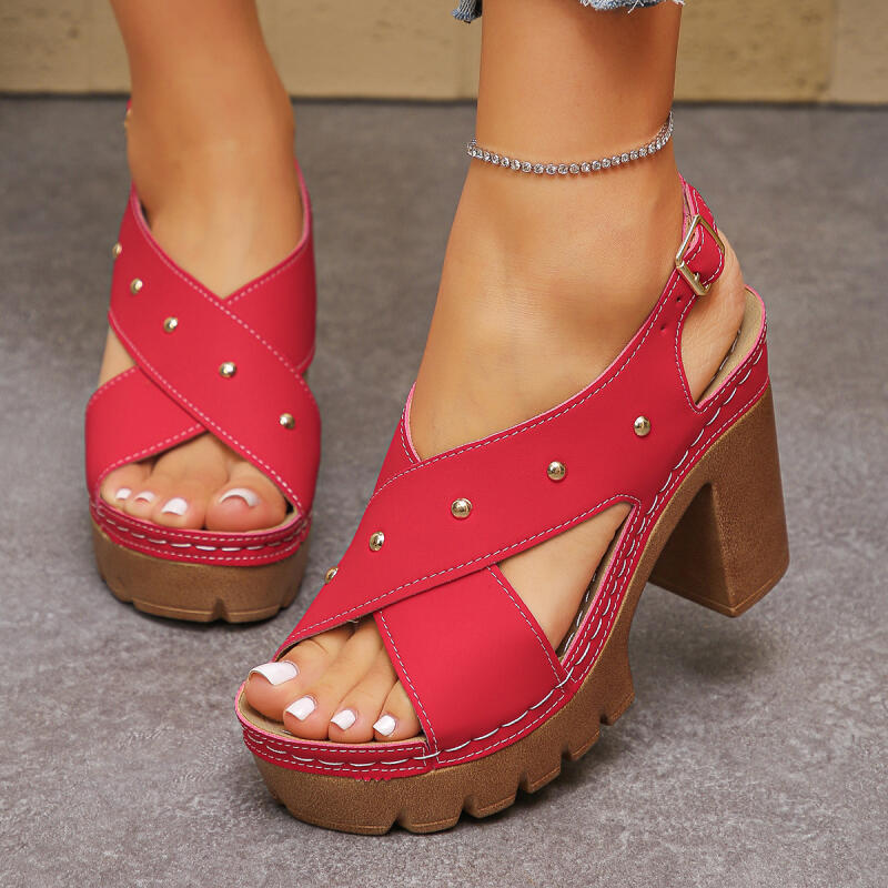 Vintage Fashion Heels - Vintage Super Hoge Hak Cross Strap