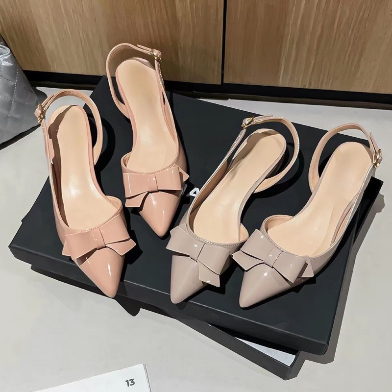 Bow Gentle Medium Heel Baotou  - Vintage Fashion Heels recensie en prijs