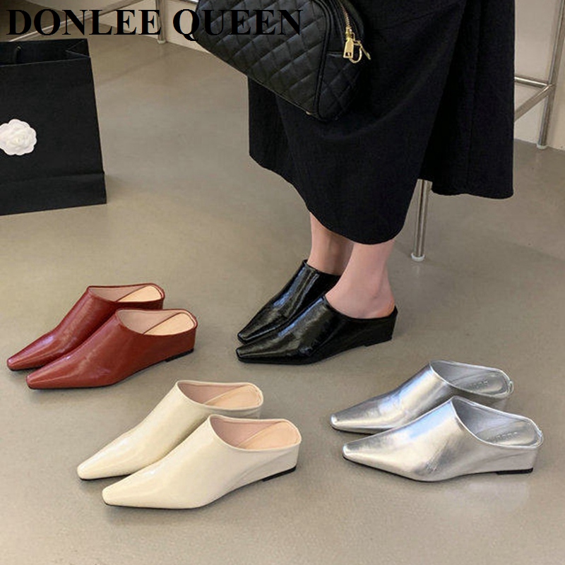 Damesmode Mule Slippers met ge - Vintage Fashion Heels recensie en prijs