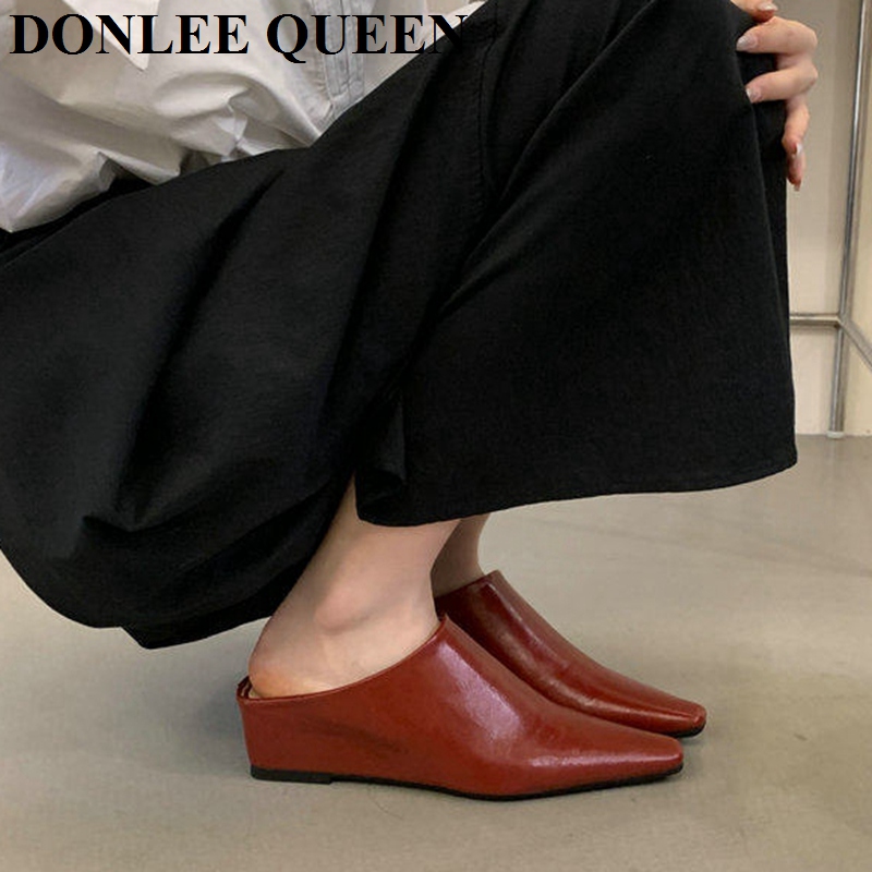 Damesmode Mule Slippers met ge - Vintage Fashion Heels recensie en prijs