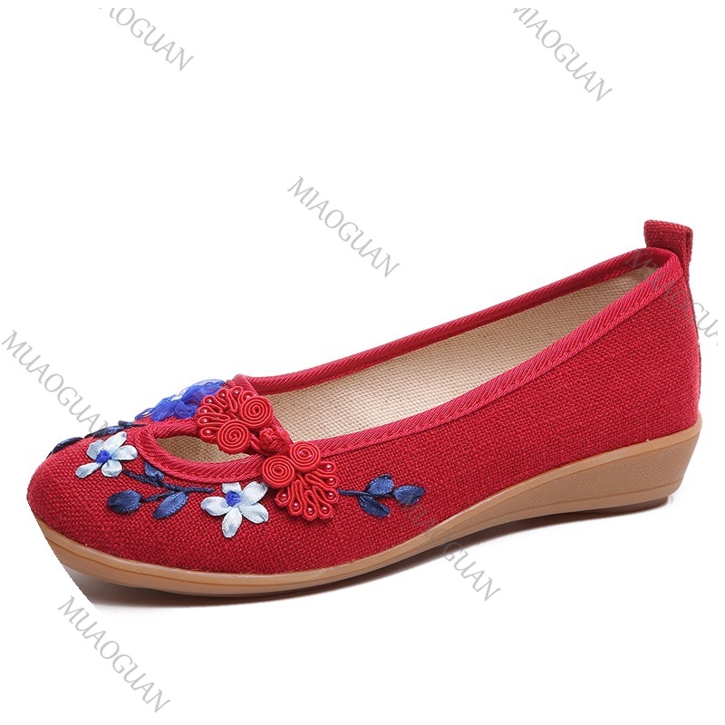 Geborduurde dames comfort wedg - Vintage Fashion Heels recensie en prijs
